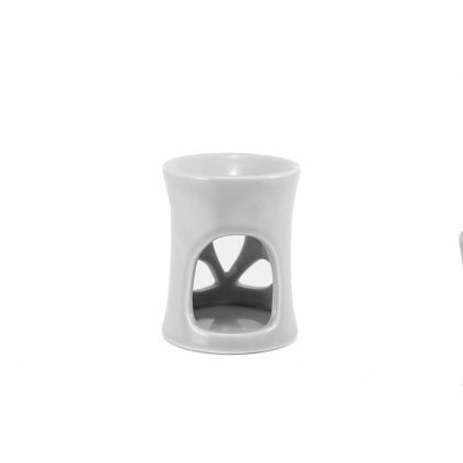 Malá keramická aromalampa, výška 9 cm, barva bílá. Značka ARÔME