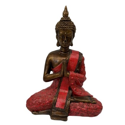 HOME ELEMENTS Buddha, 20 cm, barva červená  Dini