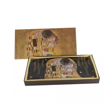 HOME ELEMENTS Talíř 30 x 13,5 cm, Klimt, Polibek tmavý