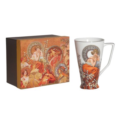 HOME ELEMENTS Porcelánový hrnek 500 ml, Mucha, světlý