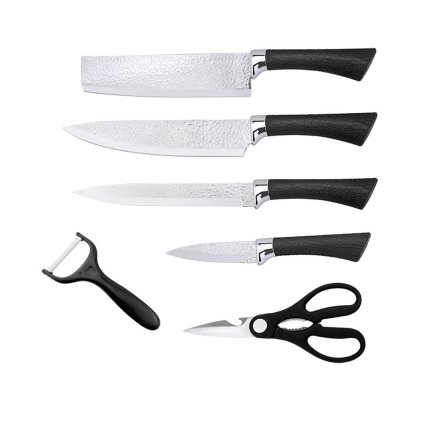 HOME ELEMENTS Sada kuchyňských nožů, 6 ks, se vzorem
