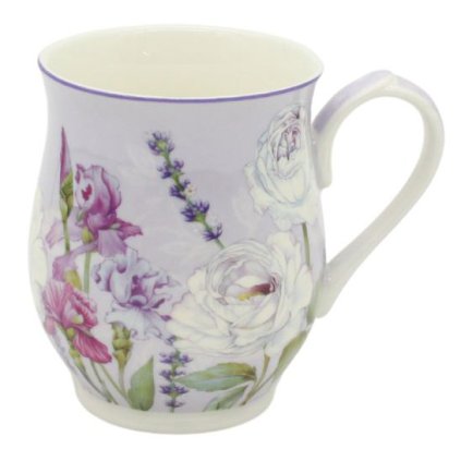 HOME ELEMENTS Porcelánový hrnek 350 ml, Levandule