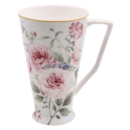 HOME ELEMENTS Hrnek porcelánový 500 ml, Růže