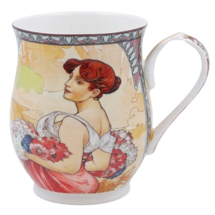 HOME ELEMENTS Porcelánový hrnek 350 ml, Mucha, Léto