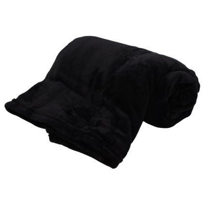 Mikroflanelová deka, černá  Home Elements