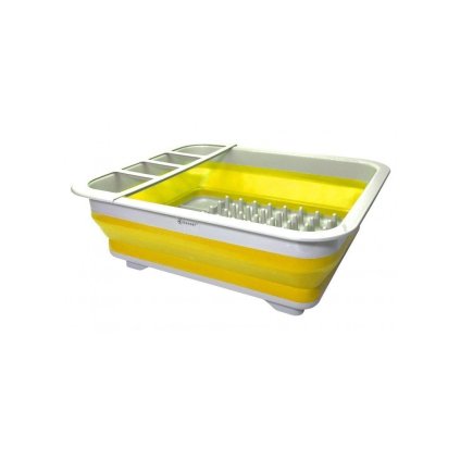 Skládací odkapávač na nádobí Kassel, barva žlutá