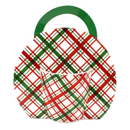 Hrnek Červenozelené káro  Home Elements