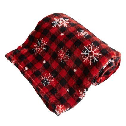 Mikroflanelová deka Káro s vločkami  Home Elements