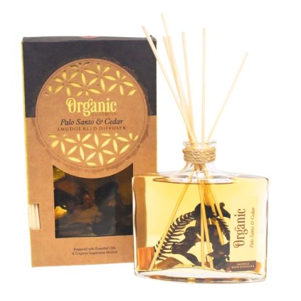 Song of India Tyčinkový difuzér Organic Goodness 150 ml Palo Santo a cedr