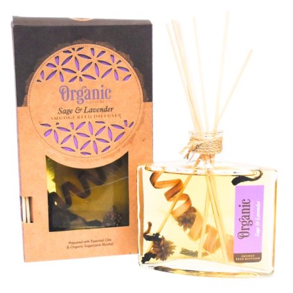 Song of India Tyčinkový difuzér Organic Goodness 150 ml Šalvěj a levandule