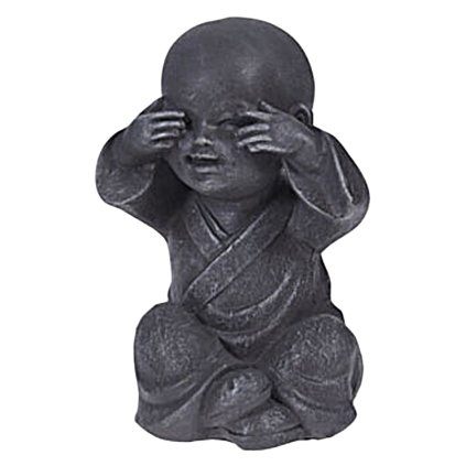 Soška Buddha Nevidím zlo, 15 cm