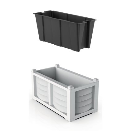 Vyvýšený záhon ARREDO, bílý  BAMA