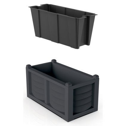 Vyvýšený záhon ARREDO, antracit  BAMA