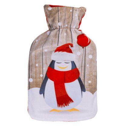 Termofor s fleecovým obalem, 0,7 l, tučňák  GiftyCity