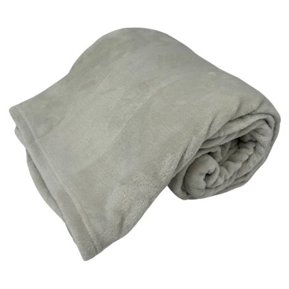 Mikroflanelová deka, světlá šedá  Home Elements