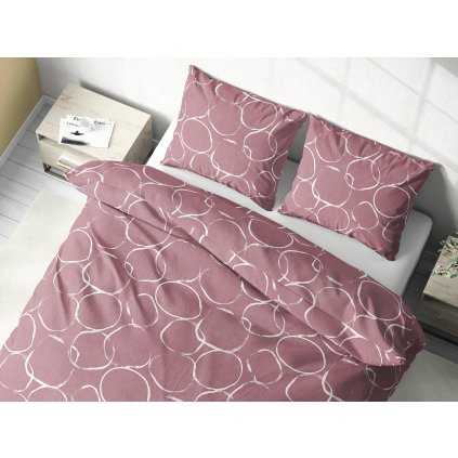 Povlečení bavlněné, ruby Bubbles  Dreamy Linens