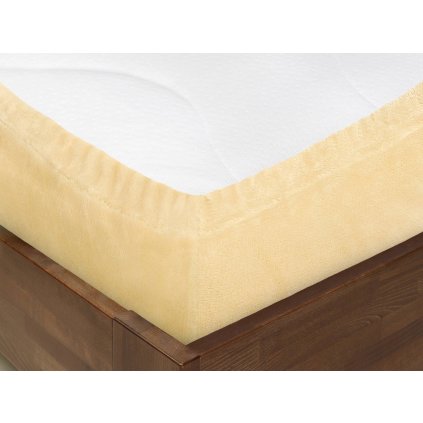 Prostěradlo mikroplyšové, světle žluté  Dreamy Linens