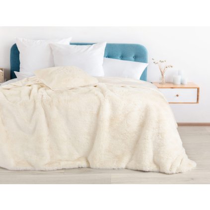 Mikroplyšová deka, smetanová  Dreamy Linens