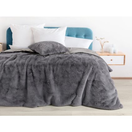 Mikroplyšová deka, tmavě šedá  Dreamy Linens