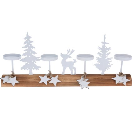 Adventní svícen s jelenem