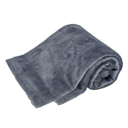 Mikroflanelová deka, šedočerná  ARÔME HOME