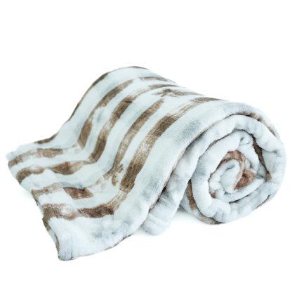 Mikroflanelová deka, Hnědé káro  ARÔME HOME