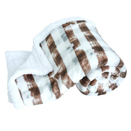 Mikroflanelová deka, Hnědé káro  ARÔME HOME