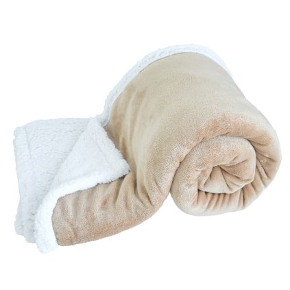 ARÔME HOME Deka s beránkem 150*200, jednobarevná Béžová  ARÔME HOME