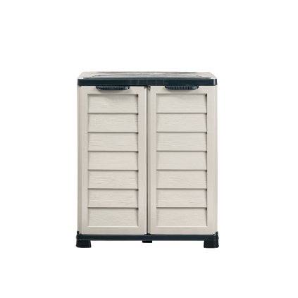 Úložná skříňka RIPONI,  barva šedá/černá  BAMA