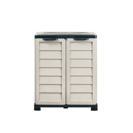 Úložná skříňka RIPONI,  barva šedá/černá  BAMA