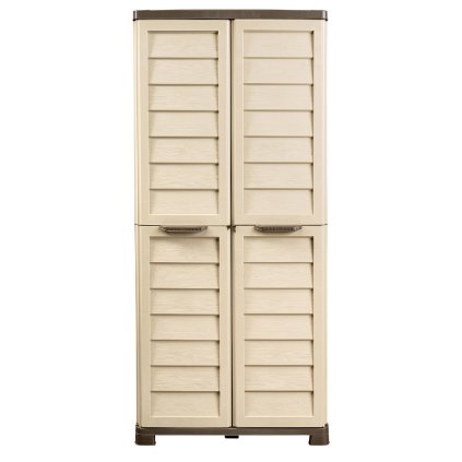 Vysoká úložná skříňka RIPONI, barva béžová/hnědá  BAMA