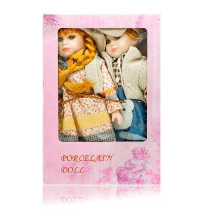 Porcelánová panenka 30 cm, 2 ks