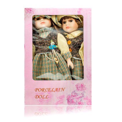Porcelánová panenka 30 cm, 2 ks