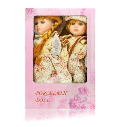 Porcelánová panenka 30 cm, 2 ks