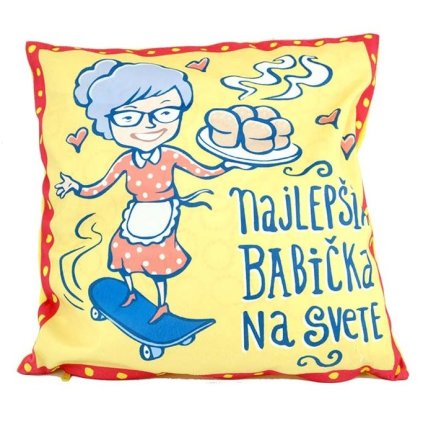 Povlak na polštář Najlepšia babička  GiftyCity