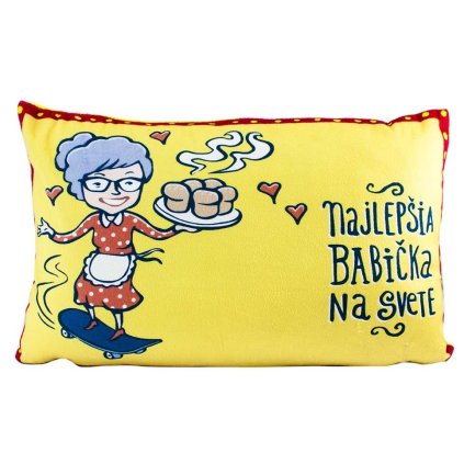 Polštář - najlepšia babička 40 x 25 cm  GiftyCity