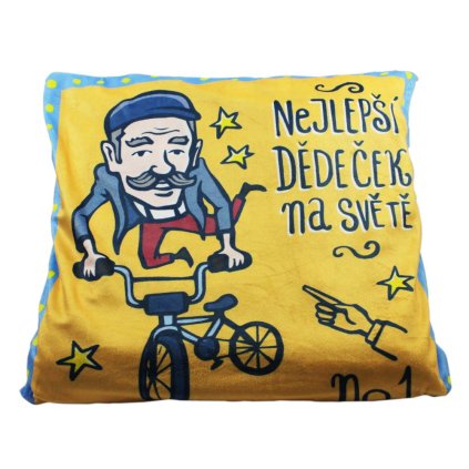 Povlak na polštář 40x40 cm, mikroplyš, NEJLEPŠÍ DĚDEČEK