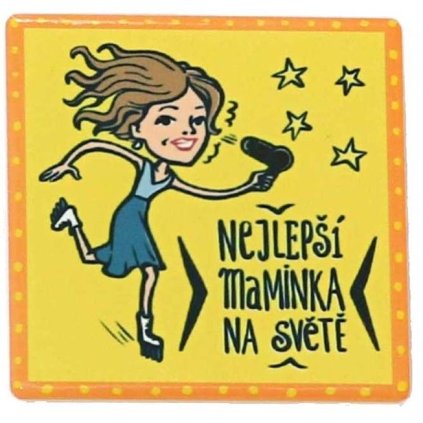 Magnet ker. 6x6 cm, nejlepší maminka CZ