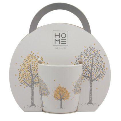 HOME ELEMENTS Porcelánový hrnek 300 ml, Stromečky