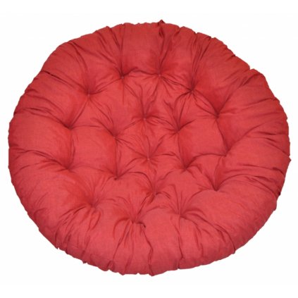 Polstr deluxe na křeslo papasan 110 cm - červený melír