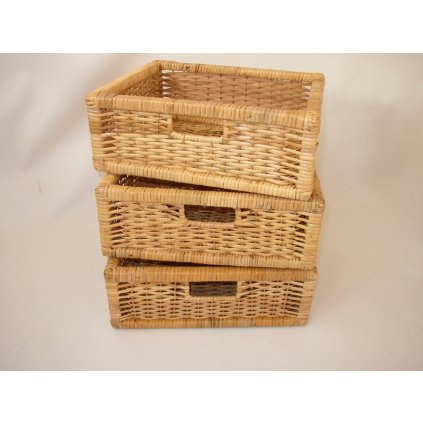 81042 zasuvka ratanova medova set 3 kusy