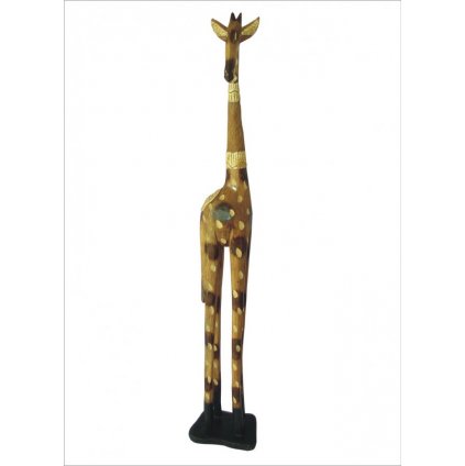 Dřevěná žirafa afrika hnědá 80 cm
