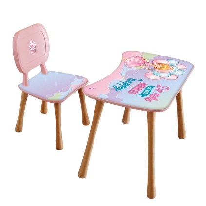 Dětský psací stůl a židle, Holčička s balónky