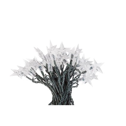 Vánoční LED osvětlení 50 diod, hvězdy studená bílá  Platinium