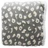 Mikroflanelová deka s beránkem, jacquard vzor Leopard, šedá  Home Elements