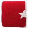 Mikroflanelová deka s beránkem, jacquard vzor Hvězdičky, červená  Home Elements