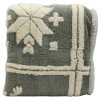 Mikroflanelová deka s beránkem, jacquard vzor Vánoční, šedozelená  Home Elements