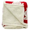 Mikroflanelová deka s beránkem, Růže, červená  Home Elements