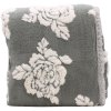 Mikroflanelová deka s beránkem, jacquard vzor Růže, šedá  Home Elements