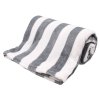HOME ELEMENTS Mikroflanelová deka 150 x 200 cm, šedá, pruhovaná  Home Elements